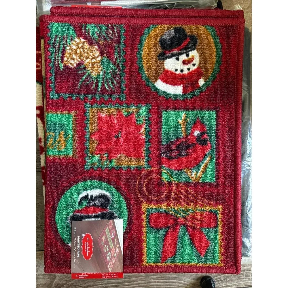 St. Nicholas Square Printed Merry Christmas Rug 